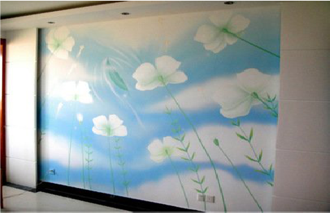 芒市画墙绘怎么画好白云的蓬松感？