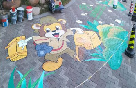 芒市夏季画地面彩绘会遇到的问题