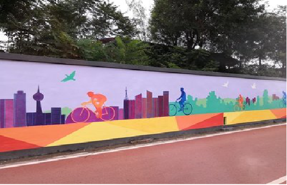 芒市墙体彩绘-围墙