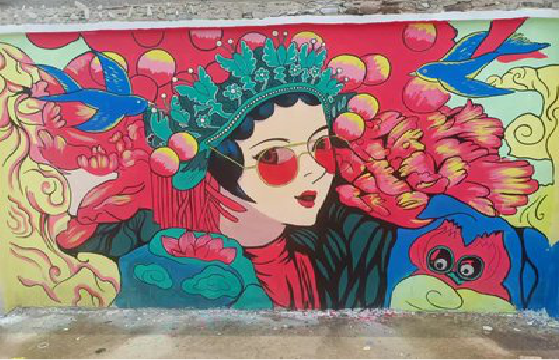 芒市墙体彩绘-网红墙