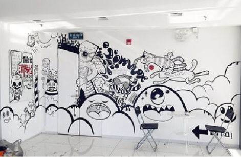 芒市手绘墙并非传统涂鸦。